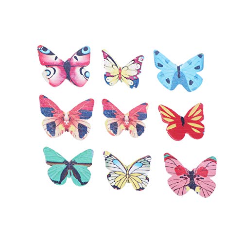 YeahiBaby 120PCS Wafer Paper Butterflies Mariposa Comestible Cake y Primeros de la Magdalena decoración de la Torta Color clasificado