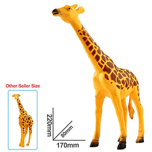 YeoNational&Toys Figuras de Animales, Colección de Animales de Juguete DE 20 cm, Muñecos Salvajes de Jungla de Plástico Realistas para Estimular el Aprendizaje o Regalo de Fiestas para Niños - 12 uds