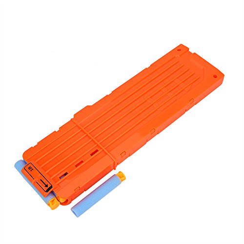 Yosoo Health Gear Clip de Bala de Espuma, 18 Dart EVA Nerf Gun Dart Clip Plastic Gun Toy Cartridge Holder Clip de Recarga rápida Universal para Juegos de Pistola de Juguete(Naranja)