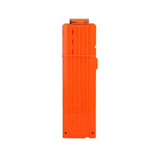 Yosoo Health Gear Clip de Bala de Espuma, 18 Dart EVA Nerf Gun Dart Clip Plastic Gun Toy Cartridge Holder Clip de Recarga rápida Universal para Juegos de Pistola de Juguete(Naranja)