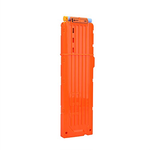 Yosoo Health Gear Clip de Bala de Espuma, 18 Dart EVA Nerf Gun Dart Clip Plastic Gun Toy Cartridge Holder Clip de Recarga rápida Universal para Juegos de Pistola de Juguete(Naranja)