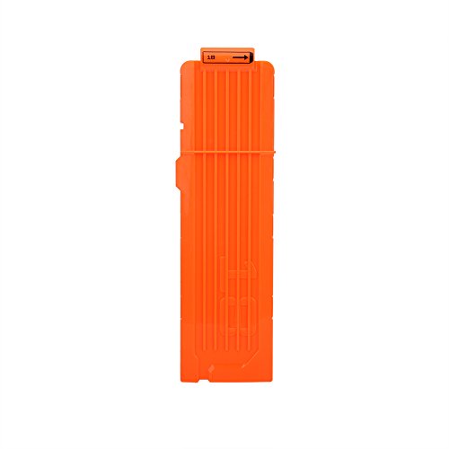 Yosoo Health Gear Clip de Bala de Espuma, 18 Dart EVA Nerf Gun Dart Clip Plastic Gun Toy Cartridge Holder Clip de Recarga rápida Universal para Juegos de Pistola de Juguete(Naranja)