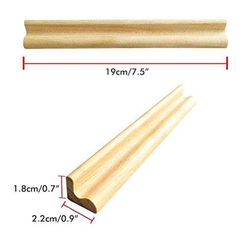 Yuciya Bandejas de Dominó, Estantes de Madera para Dominó, Soportes de Dominó para Fichas de Dominó, Estante de Juegos para Juegos de Trenes Mexicanos Mahjong, para Niños, Adultos Mayores, 4 Piezas