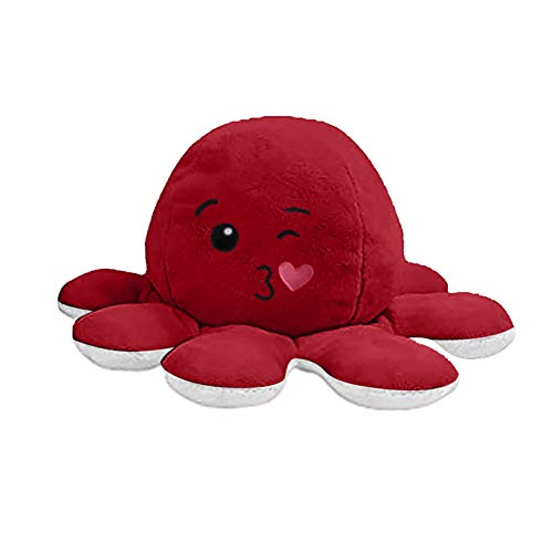 YueLove Peluche de Pulpo Reversible, Bonitos Juguetes de Peluche, muñeco Vibrante de Doble Cara, el Pulpo Reversible Original de Felpa, Bonitos Juguetes de Peluche