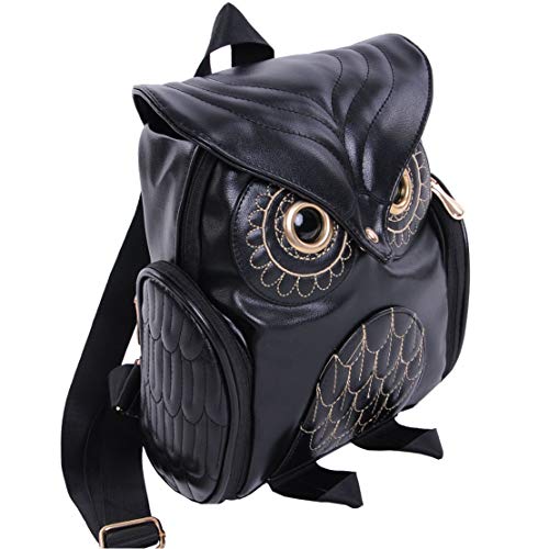 YUHUAWYH Moda Búho Mochila de Dibujos Animados Mochila Mini Bolsa de Estudiante Bolso de Viaje de Mochila de Cuero Elegante de la pu de la Mujer Elegante