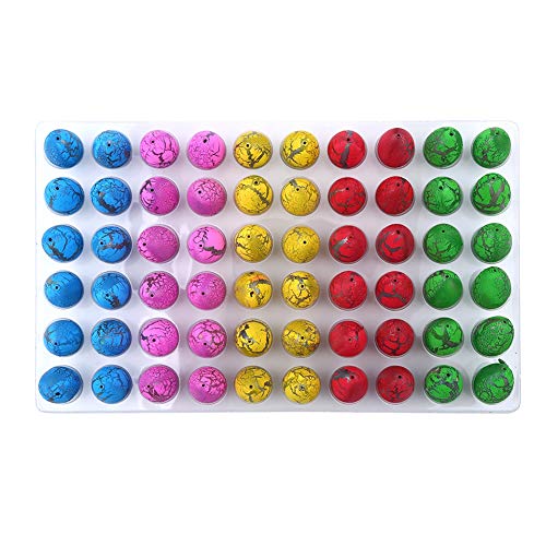 Zerodis 60pcs Dinosaur Eggs Toy Magic Hatching Growing Colorful Dino Dragon para niños Juegos de Fiesta para niños(#2)