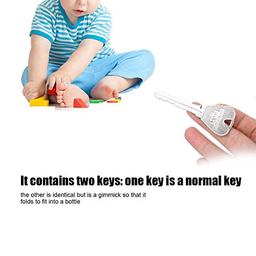 Zerodis Classic Key into Bottle Magic, Close Up Illusion Gimmick Props Accesorios de Nivel básico Magician Magic Trick Key Toys