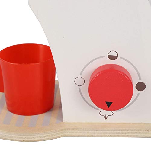 Zerodis Kitchen Play House Toy, Juguete de Madera para niños Juego de imaginación Kitchen Pancake Machine Cafetera con Accesorios(Maquina de Cafe)