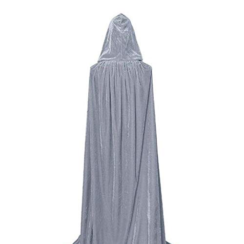 Zhenwo Cabo con Cabo Campana De Longitud Completa De Terciopelo Vampiro Adulto Mujer Hombre Niños Cosplay Recortar Trajes para El Carnaval Y Halloween Navidad Mortífago,2,150cm