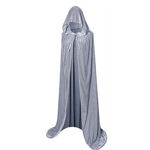 Zhenwo Cabo con Cabo Campana De Longitud Completa De Terciopelo Vampiro Adulto Mujer Hombre Niños Cosplay Recortar Trajes para El Carnaval Y Halloween Navidad Mortífago,3,150cm