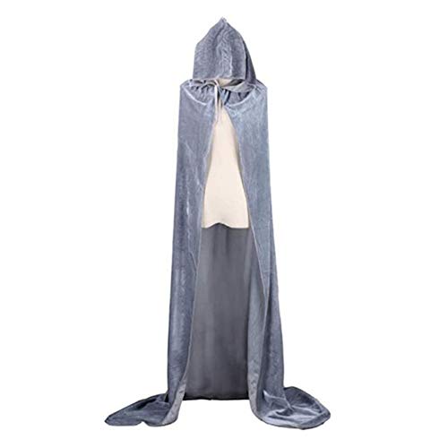 Zhenwo Cabo con Cabo Campana De Longitud Completa De Terciopelo Vampiro Adulto Mujer Hombre Niños Cosplay Recortar Trajes para El Carnaval Y Halloween Navidad Mortífago,3,150cm