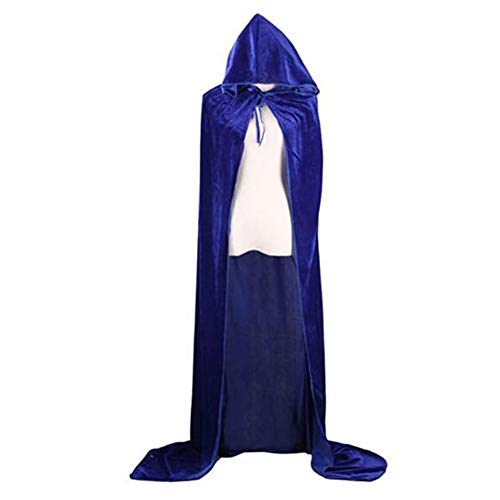 Zhenwo Cabo con Cabo Campana De Longitud Completa De Terciopelo Vampiro Adulto Mujer Hombre Niños Cosplay Recortar Trajes para El Carnaval Y Halloween Navidad Mortífago,4,150cm