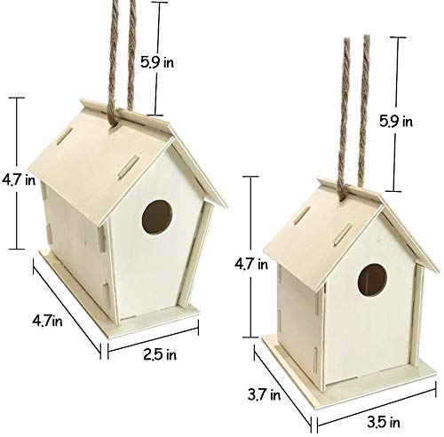 Zhihongfeng Arts and Crafts Bird House para niños de 4 a 8 años, Bricolaje Propia casa de pájaros de Madera para niños, Construir y Pintar pajareras, Juguetes educativos para niños y niñas