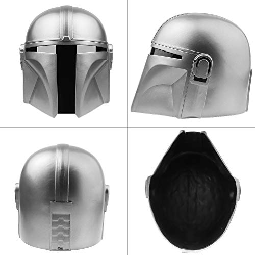 ZIXIXI Máscara de cosplay de peso ligero y suave PVC casco, réplica mandaloriana, máscara de látex de cara completa, para Halloween, fiesta de escala, juego de rol coleccionable