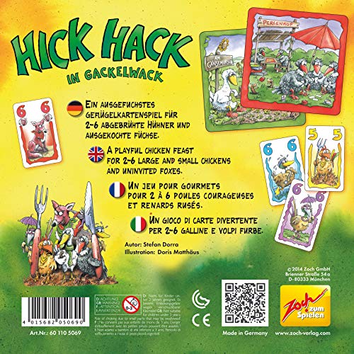 Zoch 601105069 - Hick Hack en Gackelwack, Juego de Cartas