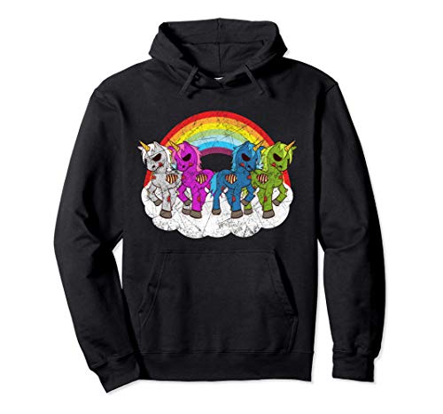 Zombi Unicornio Apocalipsis Criaturas Halloween Zombies Sudadera con Capucha