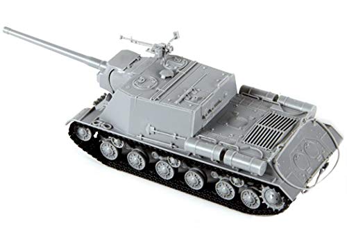 Zvezda 500785054 ISU-122 Sov.Self Propelled Gun WWII-Maqueta de construcción de plástico, para Principiantes, detallado, Color Verde Oliva (5054)