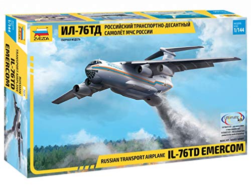 Zvezda 7029 500787029-1:144 Ilyushin IL-76TD EMERCOM - Maqueta de construcción (Escala 1:144, sin lacar)