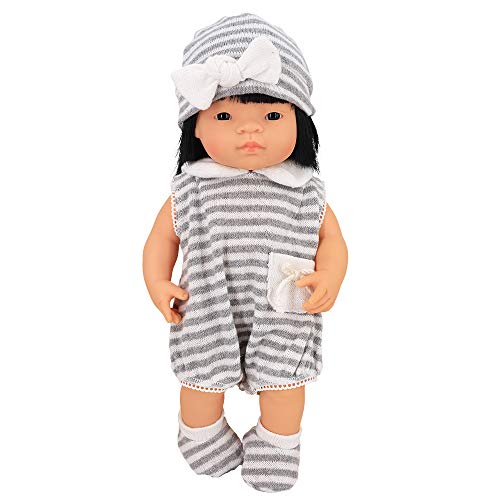 ZWOOS Ropa de Muñecas para New Born Baby Doll, Lindo Atuendo con Sombrero y Calcetines para 18 " Muñecas (40-45 cm)