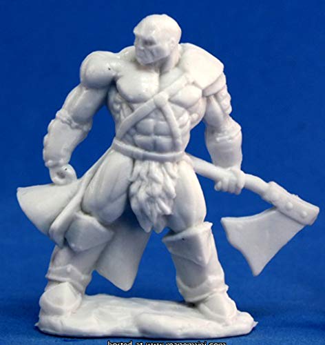 1 x GOLDAR Barbarian Warrior - Reaper Bones Miniatura para Juego de rol Guerra - 77047