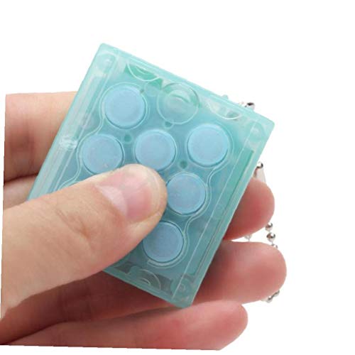 1pc del Alivio De Tensión Y Juguetes para Adultos Juguetes De La Novedad para Bubble Wrap Niños Llavero Squeeze Juguete Azul