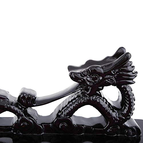 1pc Sword Holder, Chinese Dragon Shaped Small Size Samurai Sword Katana Wakizashi Holder Black Solid Wood Katana Display Stand Original Resin Crafts Home Ornament Supplies