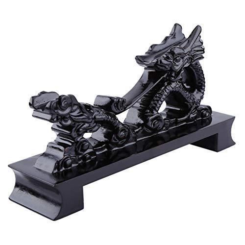 1pc Sword Holder, Chinese Dragon Shaped Small Size Samurai Sword Katana Wakizashi Holder Black Solid Wood Katana Display Stand Original Resin Crafts Home Ornament Supplies