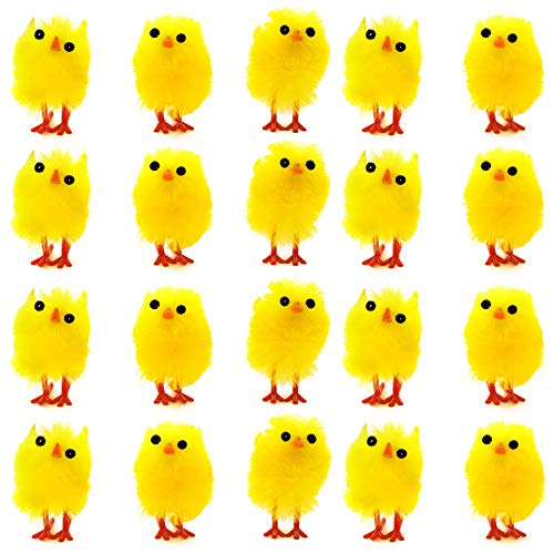 36 Adorable Polluelo Esponjoso Pequeño – Pollito Amarillo para Adorno de Pascua – Juguete Para la Mesa y Decoración de Fiesta, regalos juguetes, articulos de caza huevos sorpresa (Set de 36)