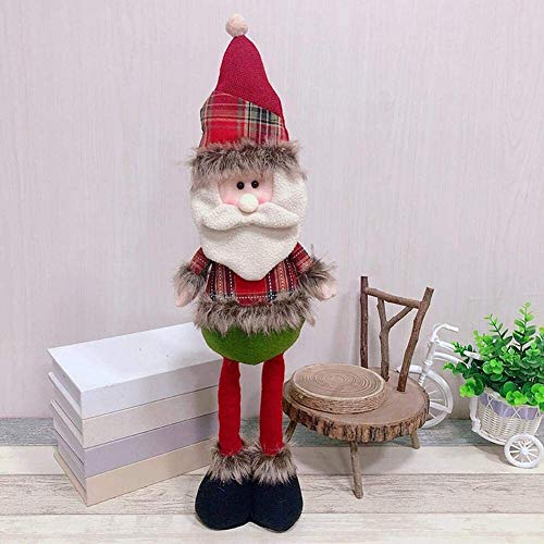 3D Navidad Linda muñeca estatuilla de la decoración del árbol Innovador de Santa muñeco de Nieve Ventana Walk mu?ecos Navide?os XINRUIBO (Color : A)