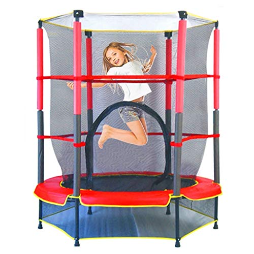 58 En Trampolín De Estera De Salto Hexagonal Protector De Tamaño Completo Con Red De Gabinete, Relleno De Cubierta De Primavera, Cuerda Elástica, Adecuado Para Adultos Y Niños Cama De Rebote Interior