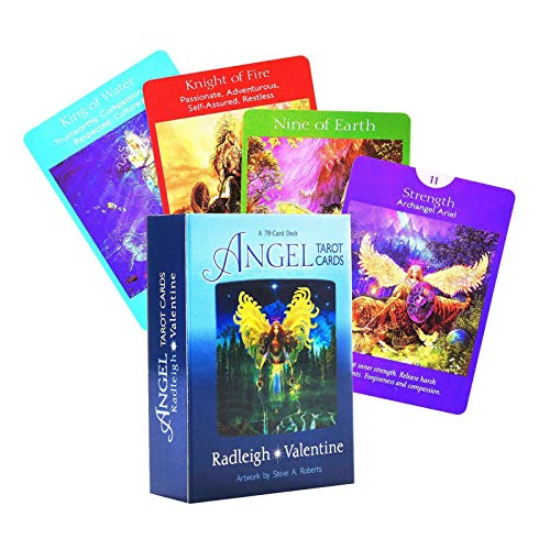 78 Tarjetas de Tarot, Angel Tarjetas de Tarjetas Conjuntos adecuados para el Juego de Mesa para Principiantes, versión en inglés