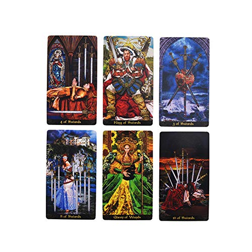 78pcs Inglés Tarot Illuminati Kit de Tarjetas de Tarot Cubierta Juegos de Mesa Juego de Cartas de naipe Familia Fiesta Entretenimiento