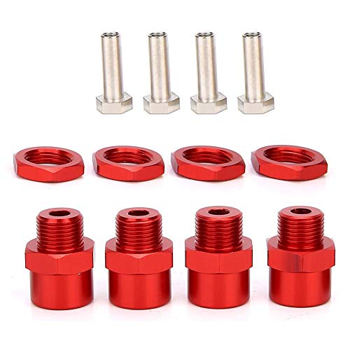 Adaptador de Cubo Hexagonal de Rueda, Adaptador de Cubo Hexagonal, Rendimiento confiable Alta compatibilidad Mano de Obra Exquisita 3 Colores para 1/10 Coche Sakura D4 Juguetes(Red)