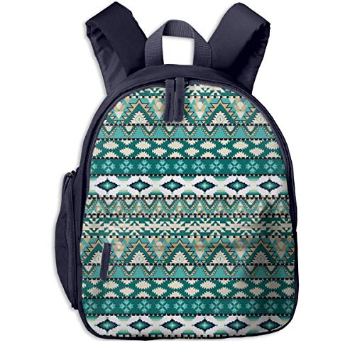 ADGBag Ethnic Southwest Teal Primitive Pixel Children's/Kids School/Nursery/Picnic/Carry/Travelling Bag Backpack Daypack Bookbags