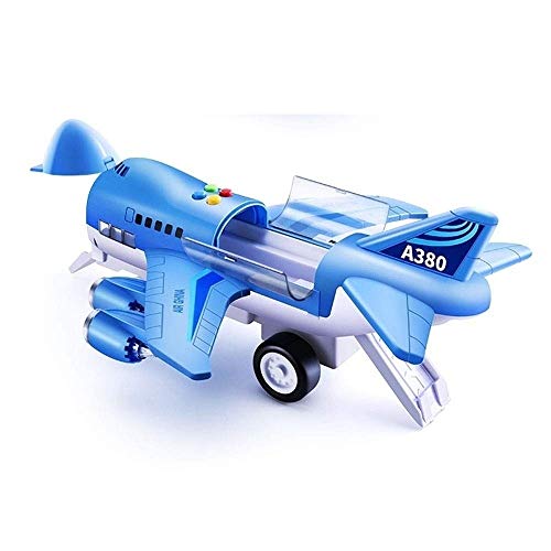 AIOJY Modelo de avión Grande Pista inercia niños a Construir Juguete avión de Juguete y Jugar Ladrillos de Juguete for niños Real Airport Juego de construcción (6 Coches) La Mejor fo