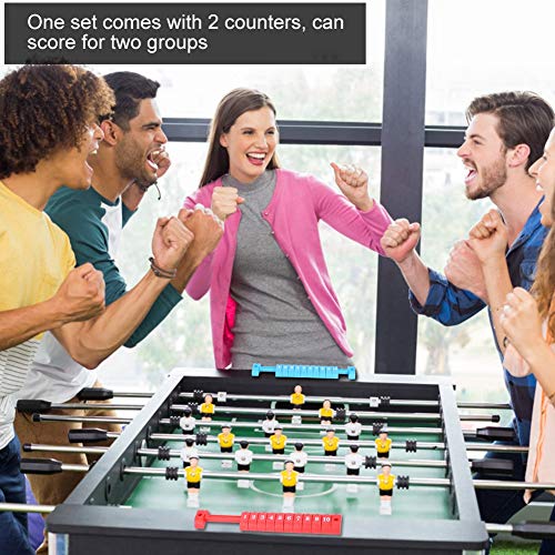 Alomejor 2pcs Table Football Counter 10 Números Que anotan el indicador del Contador de la Cuenta para Las Tablas estándar de Foosball(Red & Blue)