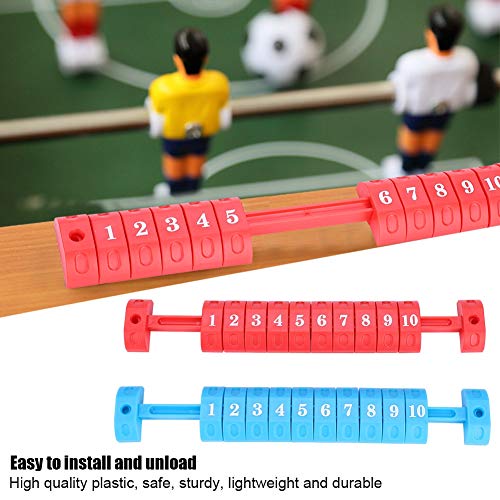 Alomejor 2pcs Table Football Counter 10 Números Que anotan el indicador del Contador de la Cuenta para Las Tablas estándar de Foosball(Red & Blue)