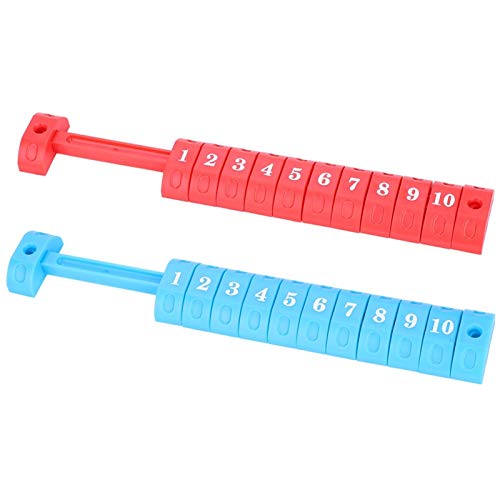 Alomejor 2pcs Table Football Counter 10 Números Que anotan el indicador del Contador de la Cuenta para Las Tablas estándar de Foosball(Red & Blue)