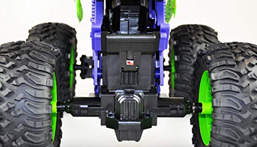 Amewi 22479 Green Crocodile Beast Big Monster Truck - Coche teledirigido (Escala 1:10), Color Verde