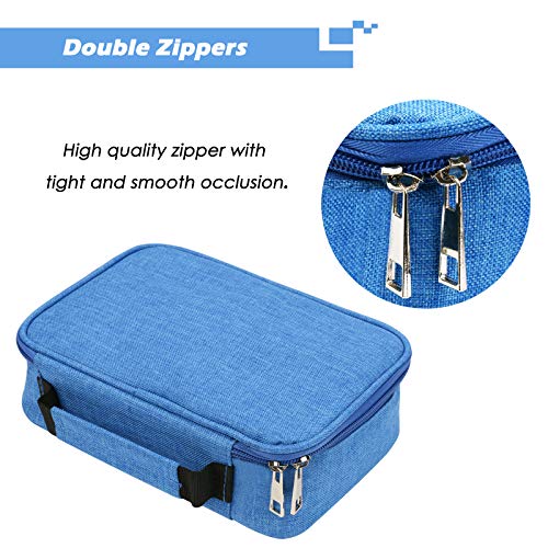 AMGOMH Estuches, 72 ranuras portalápices Caja de lápiz de Estudiantes Organizador Estuche Escolar de caso lapices de colores lápiz bolsa de arte dibujo Estuches Escolares Pencil Case (Azul)