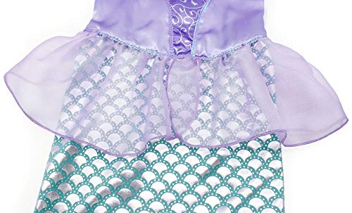 AmzBarley Disfraz Sirena Sirenita Niña Cumpleaños Princesa Vestido Ropa Niña Accesorios Boda Fiesta Cosplay Halloween Navidad Carnaval Bautizo 2-3 Años