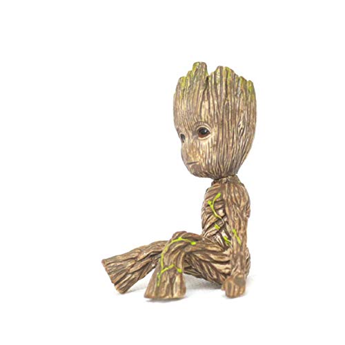 Anime Groot Figura Guardianes de la Galaxia 2 Árbol Hombre Bebé Sentado Ver Juguetes Modelo Coleccionables