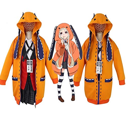 Anime Kakegurui Twin Yomozuki Runa Uniforme Cosplay Disfraces Jabami Yumeko Mujeres Escenario Fiesta Chica Falda Plisada Cosplay Anime Japonés Twin Yomozuki Runa Abrigo Traje Para Fiesta De Halloween