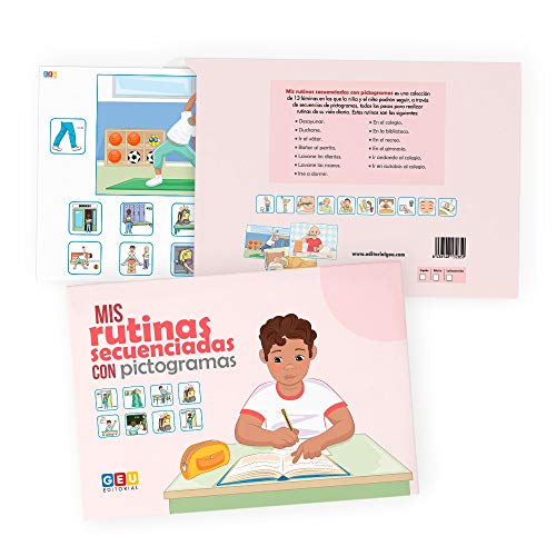 Aprendo mis Rutinas Diarias: Secuencias con pictogramas | Versión Chico | educación especial Infantil y pedagogía | Editorial Geu (Láminas Visuales)