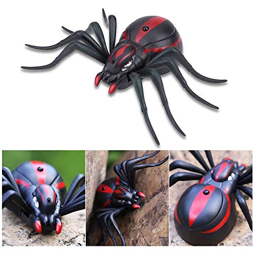 Araña de Control Remoto,Araña Animal de Alta Simulación Control Remoto por Infrarrojos Regalo de Juguete para Niños,Adecuado para para Fiesta Halloween Navidad