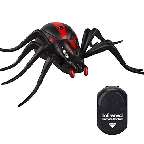 Araña de Control Remoto,Araña Animal de Alta Simulación Control Remoto por Infrarrojos Regalo de Juguete para Niños,Adecuado para para Fiesta Halloween Navidad