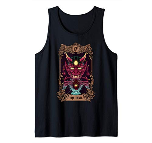 Arcanos mayores Carta de tarot El diablo XV Halloween Camiseta sin Mangas