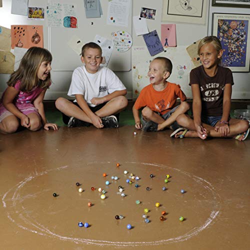 ARSUK Cat'S Eye Color Glass Marble Runs, Viene en una Bolsa, protección contra daños, Juguetes Deportivos y Juegos al Aire Libre (100 Piezas de mármol de Color)