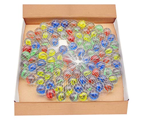 ARSUK Cat'S Eye Color Glass Marble Runs, Viene en una Bolsa, protección contra daños, Juguetes Deportivos y Juegos al Aire Libre (100 Piezas de mármol de Color)