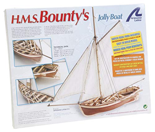 Artesanía Latina 19004. Maqueta de Barco en Madera HMS Bounty's Jolly Boat 1/25